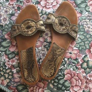 Cole Haan collection slide with genuine python EUC